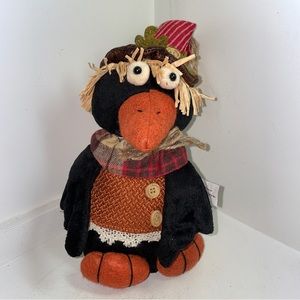 Cute TURKEY Shelf Sitter Plush Autumn Colors Fall Thanksgiving Decoration 11” T